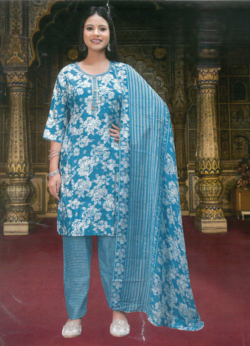 PickCell Women Kurti with Botttom & Dupatta (3 pcs set)