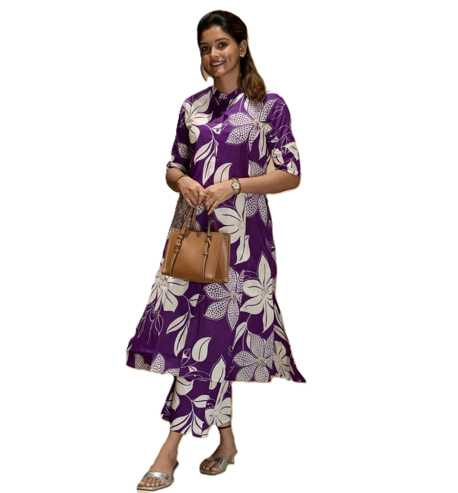 PickCell Premium Pure Cotton Printed Coord Set for Women