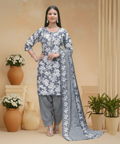 PickCell Women Kurti with Botttom & Dupatta (3 pcs set)