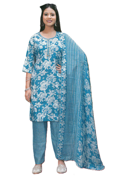 PickCell Women Kurti with Botttom & Dupatta (3 pcs set)