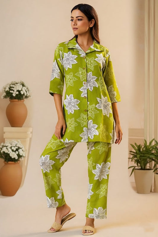 PickCell Printed Delta Fabric Coord Set for Women