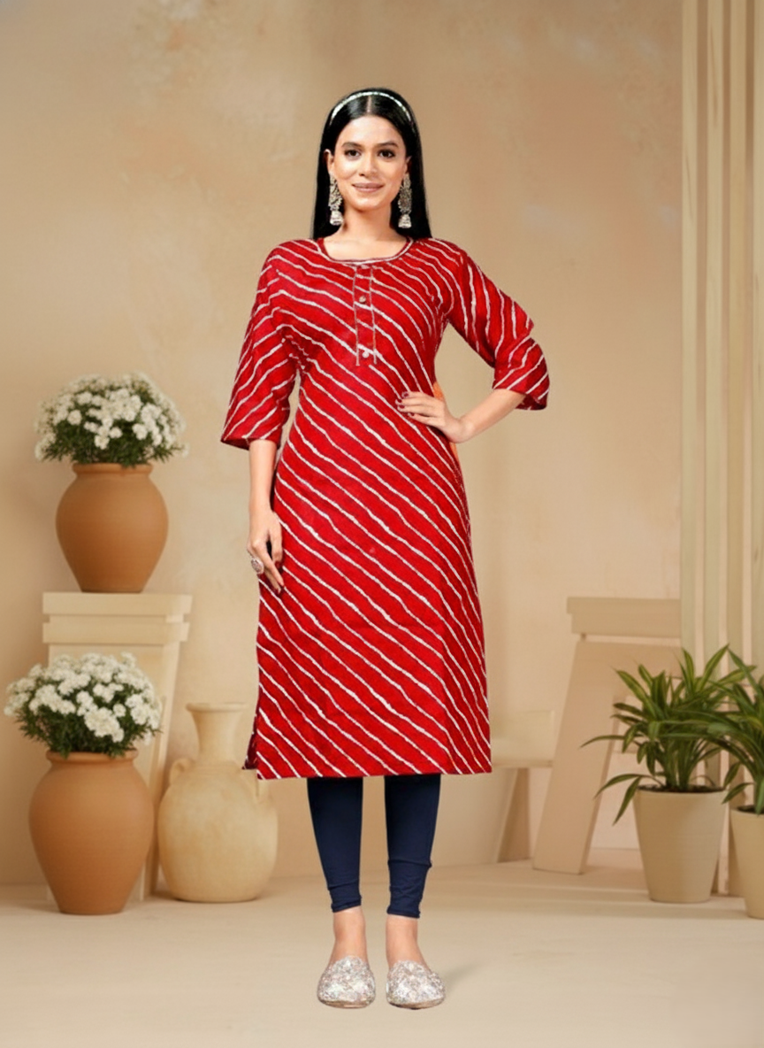 PickCell Lehariya Kurti for Women