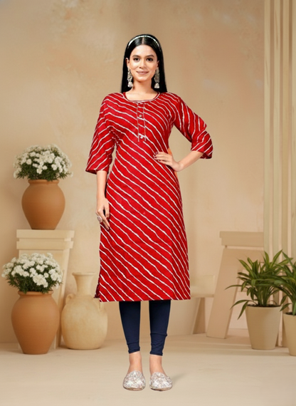 PickCell Lehariya Kurti for Women