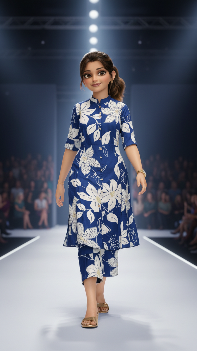 PickCell Premium Pure Cotton Printed Coord Set for Women