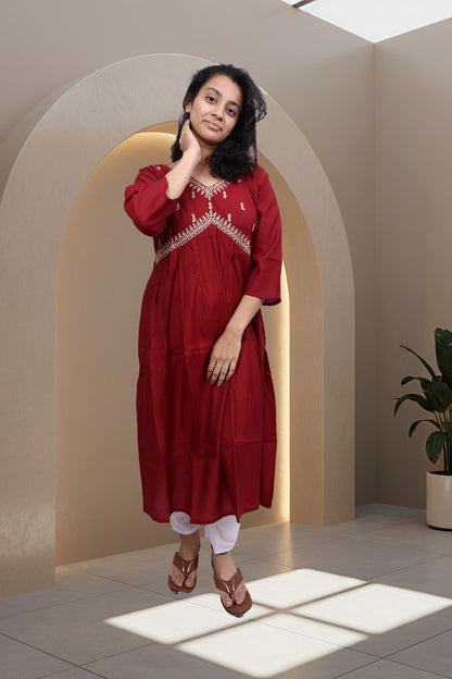 PickCell Embrodiary Long Frock Kurti