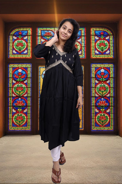 PickCell Embrodiary Long Frock Kurti