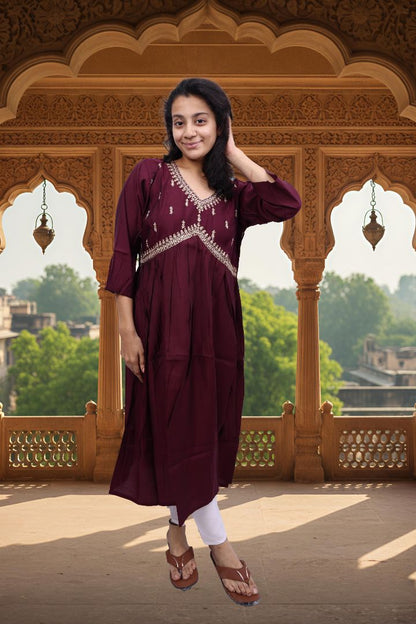 PickCell Embrodiary Long Frock Kurti