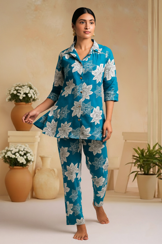PickCell Printed Delta Fabric Coord Set for Women