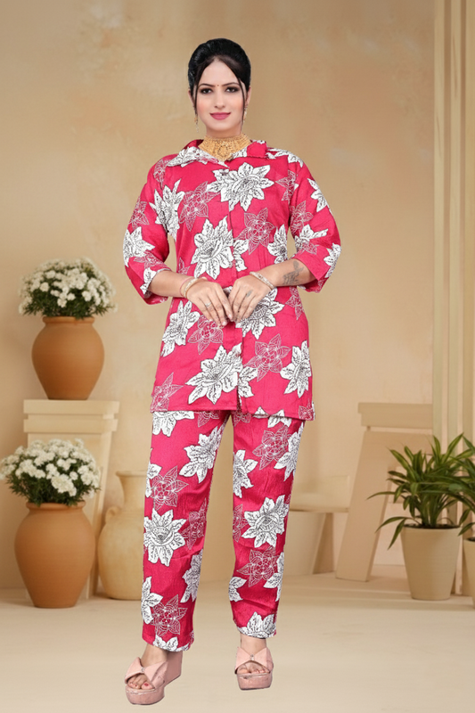 PickCell Printed Delta Fabric Coord Set for Women