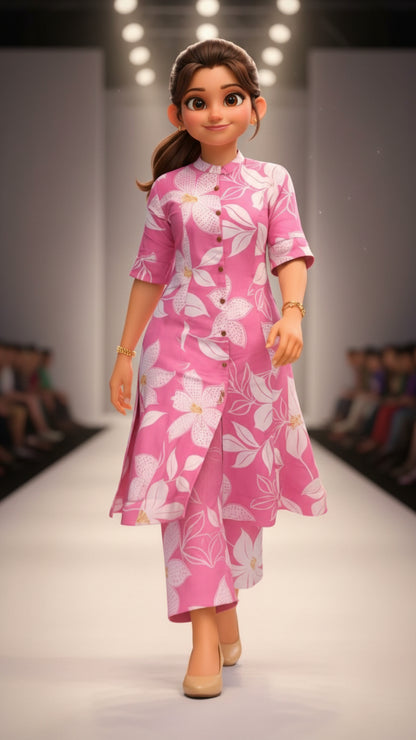 PickCell Premium Pure Cotton Printed Coord Set for Women