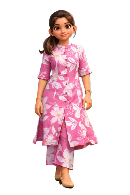 PickCell Premium Pure Cotton Printed Coord Set for Women