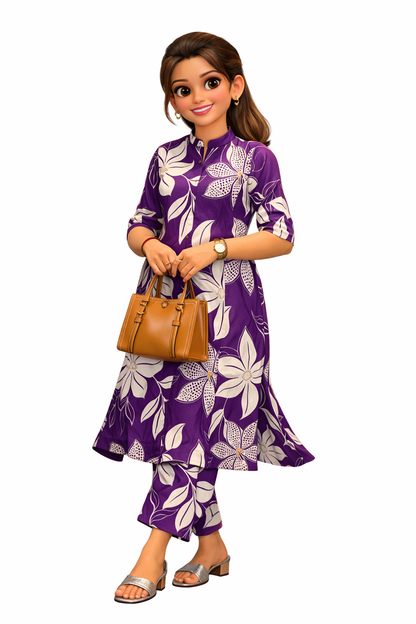 PickCell Premium Pure Cotton Printed Coord Set for Women