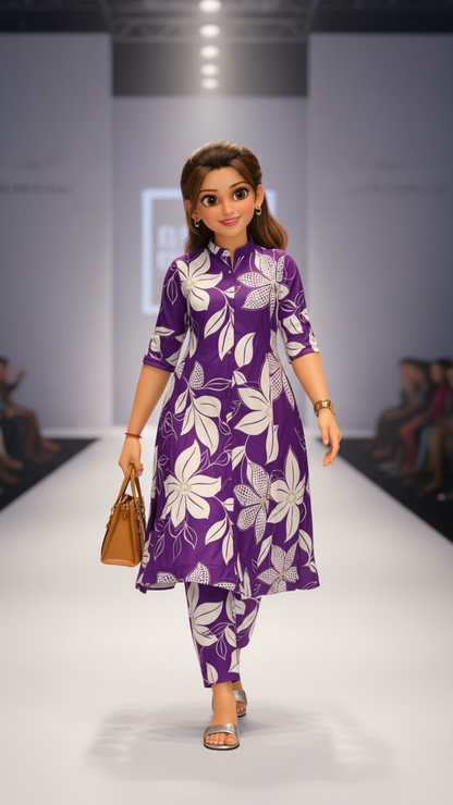 PickCell Premium Pure Cotton Printed Coord Set for Women