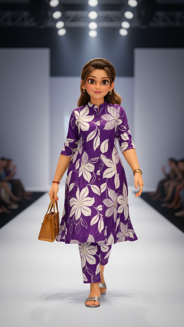 PickCell Premium Pure Cotton Printed Coord Set for Women