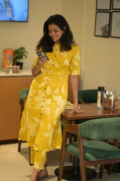 PickCell Premium Pure Cotton Printed Coord Set for Women