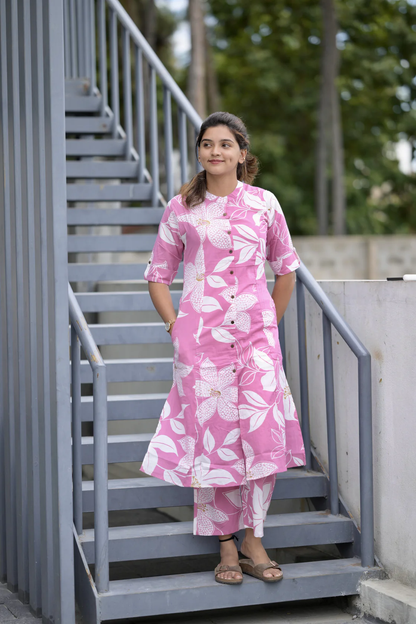 PickCell Premium Pure Cotton Printed Coord Set for Women