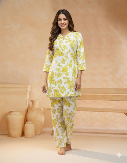 PickCell Printed Coord Set for Women