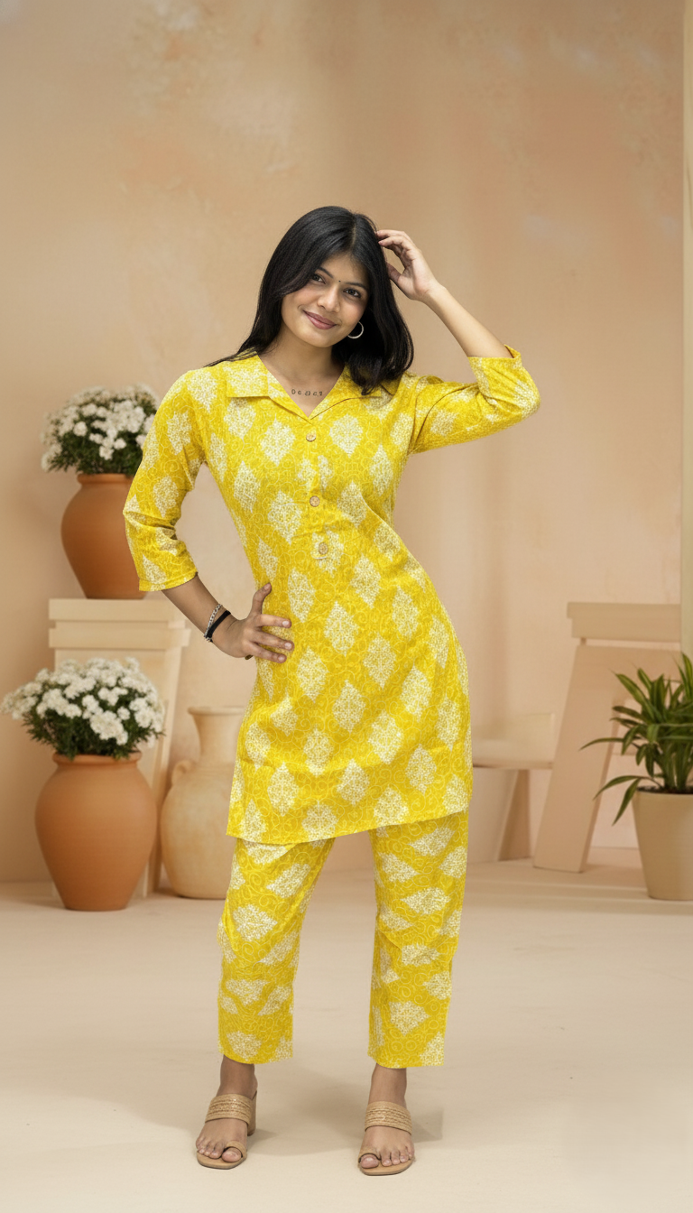 PickCell Printed Coord Set for Women