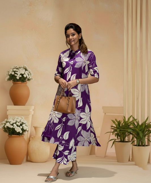 PickCell Premium Pure Cotton Printed Coord Set for Women