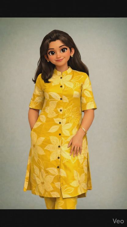 PickCell Premium Pure Cotton Printed Coord Set for Women