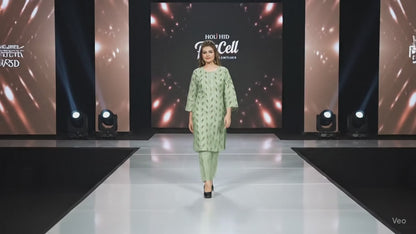 PickCell Women's Foil Print  Cotton Designer Kurti With Pant