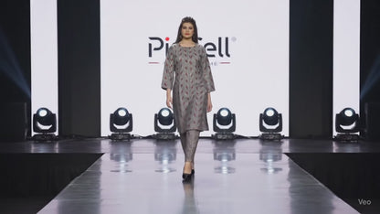 PickCell Women's Foil Print  Cotton Designer Kurti With Pant