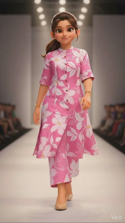 PickCell Premium Pure Cotton Printed Coord Set for Women