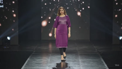 PickCell Kia Satin Embroidered Kurti – Premium Neck Work for Women | Party & Festive Wear