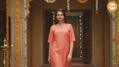 PickCell Kiwi Dyed Plain Kurti - Heavy Rayon Fabric