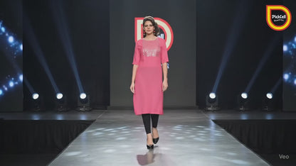 PickCell Kiwi Dyed Plain Kurti - Heavy Rayon Fabric