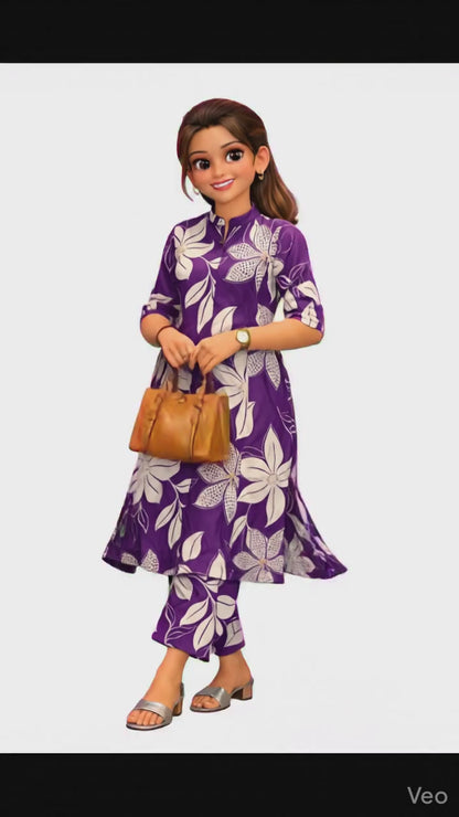 PickCell Premium Pure Cotton Printed Coord Set for Women