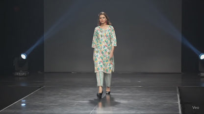 PickCell Capsule – Foil Print Kurti with Bottom (Rayon Fabric)