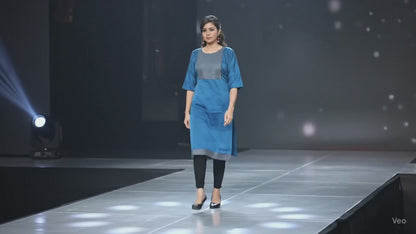 PickCell Kia Satin Kurti with Neck Work  Elegant Party & Daily Wear for Women