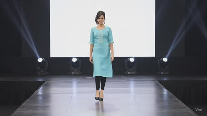 PickCell Gold Line Rayon Kurti – Elegant Ethnic Wear for Women | Party & Daily Wear