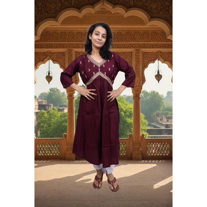 PickCell Embrodiary Long Frock Kurti